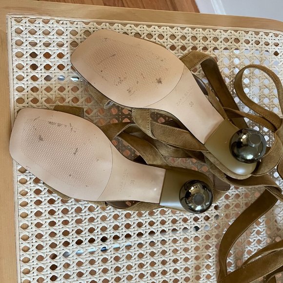 Zara Round Heel Wrap Sandal - Picture 4 of 6